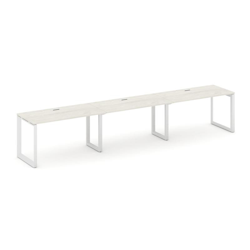 Style Project Рабочая станция односторонняя SN-59O.ORS-052 Дуб Наварра/Металл Белый/Белый Заглушка 3