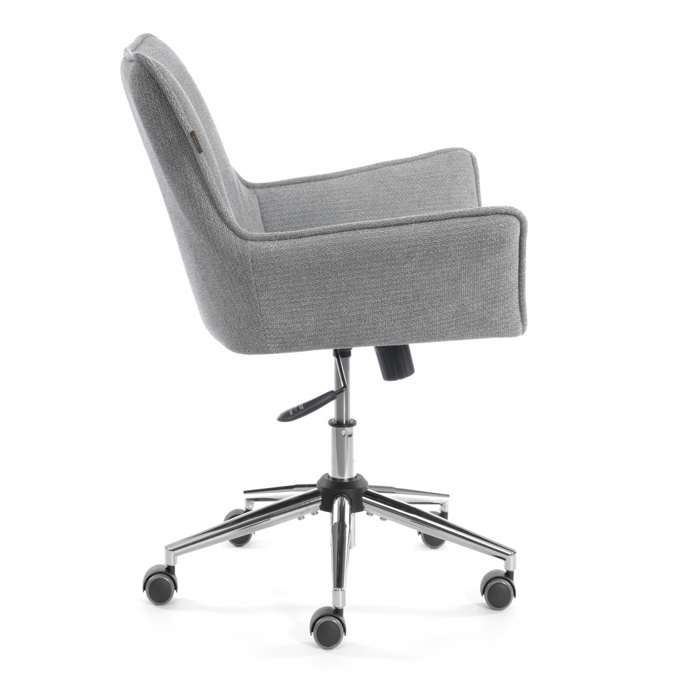 Кресло Murano/Мурано хром велюр/букле (HYP), светло-серый