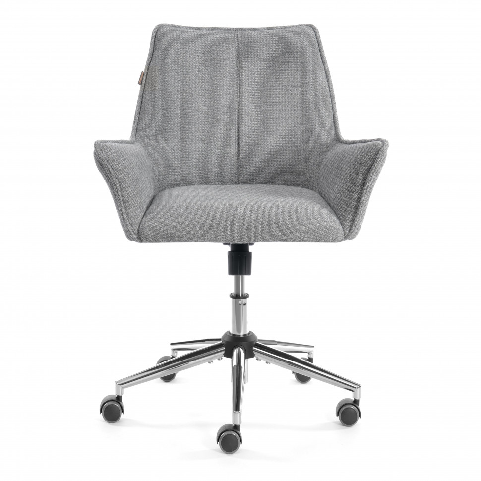 Кресло Murano/Мурано хром велюр/букле (HYP), светло-серый