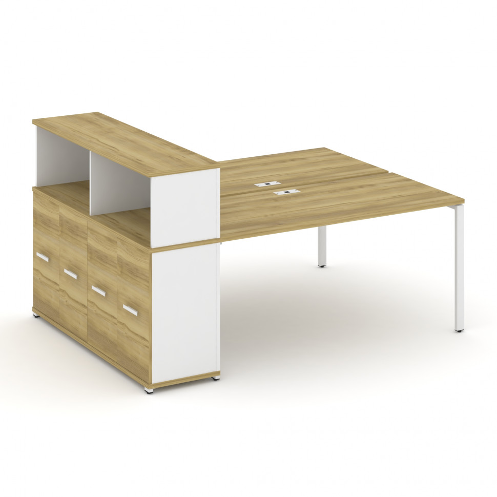 Concept Рабочая станция с опорным распаш. шкафом с надставкой низ. CN.DRS-228 W Дуб Винченцо/Белый Б Concept Рабочая станция с опорным распаш. шкафом с надставкой низ. CN.DRS-228 W Дуб Винченцо/Белый Б