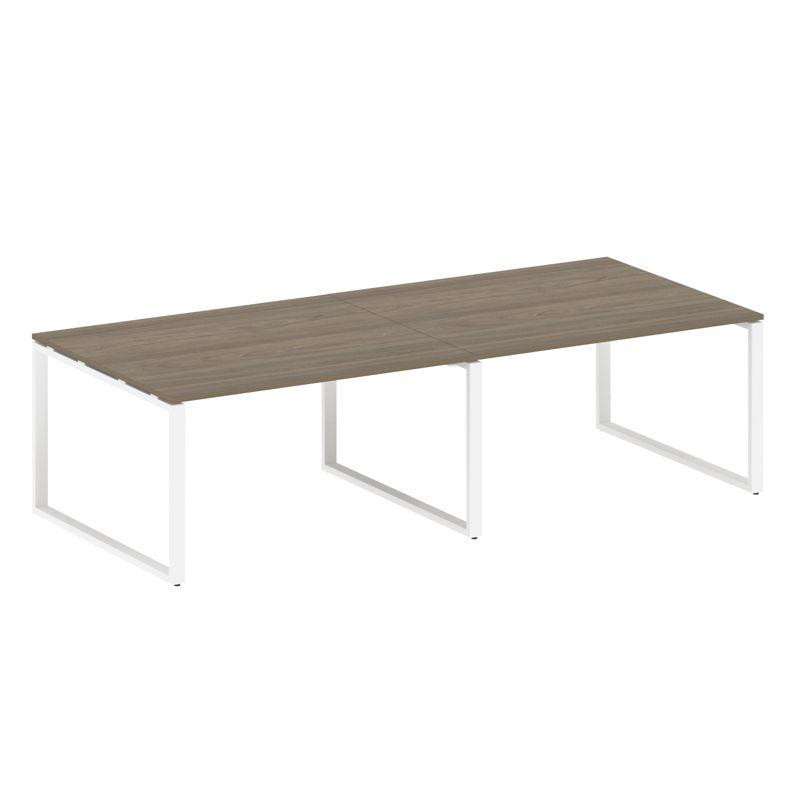 Metal System Переговорный стол (2 столешницы) на О-образном м/к БО.ПРГ-2.3 Вяз Благородный/Металл Бе Metal System Переговорный стол (2 столешницы) на О-образном м/к БО.ПРГ-2.3 Вяз Благородный/Металл Бе