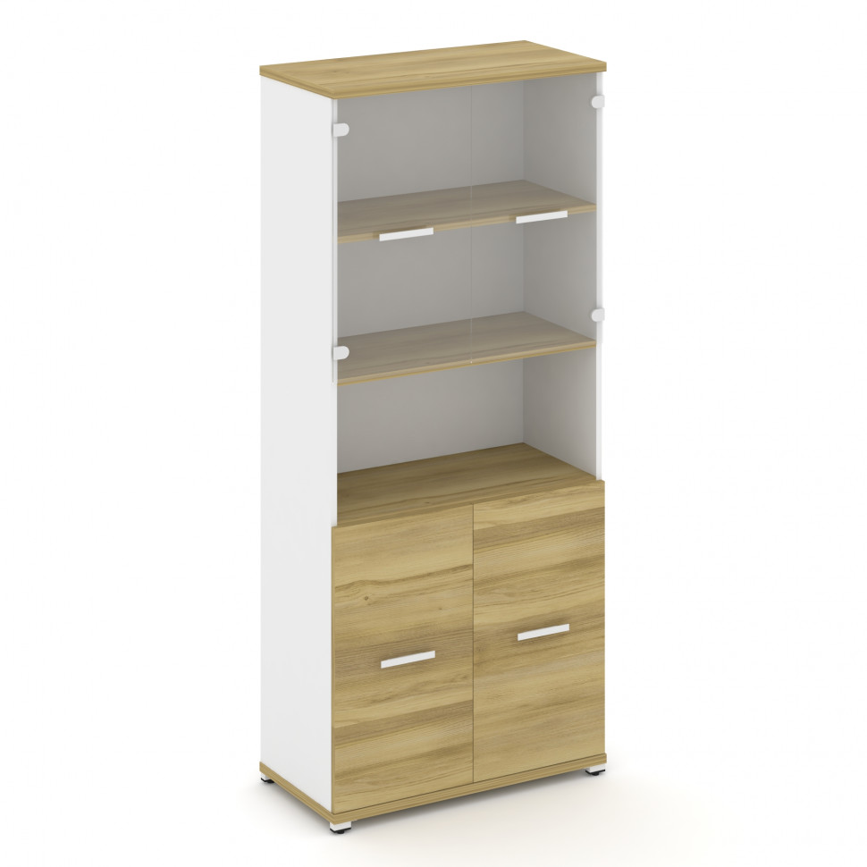 Concept Шкаф 1 широкая секция, 5 ниш CN.STS.E-513 SP W Дуб Винченцо/Белый Бриллиант/Металл Белый/Про