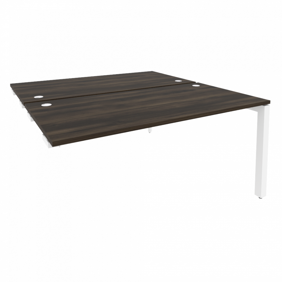 Onix Стол-приставка двойной на П-образном м/к к опорным элем. O.MP-D.SPR-4.8 Дуб Мали/Металл Белый 1