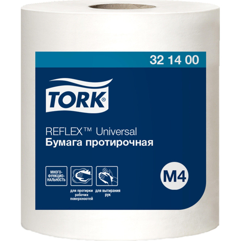 Бумага протирочная д/держ.Торк М4 Рефлекс с ЦВ 1сл.771л/рул. 6рул/уп 321400