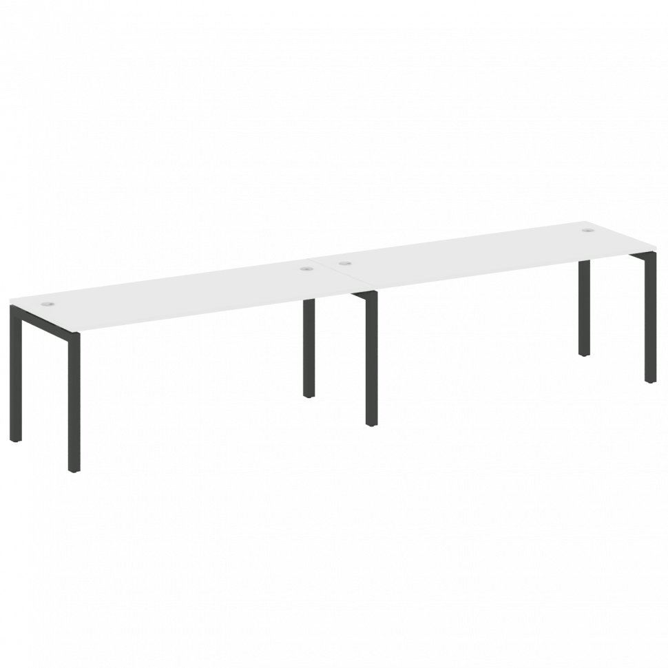 Metal System Quattro Рабочая станция на 2 места на П-образном м/к 50БП.СМ-2.5 Белый/Металл Антрацит Metal System Quattro Рабочая станция на 2 места на П-образном м/к 50БП.СМ-2.5 Белый/Металл Антрацит