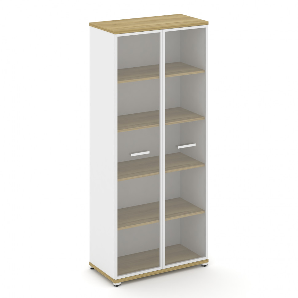 Concept Шкаф 1 широкая секция, 5 ниш CN.STS.E-518 RPW W Дуб Винченцо/Белый Бриллиант/Металл Белый/Пр