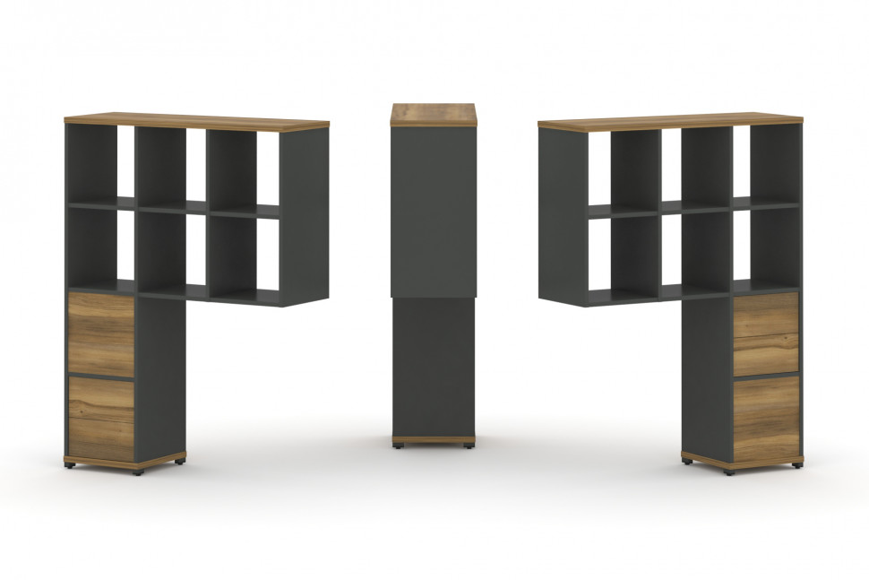 Concept Надставка высокая CN.DNV-008 Сандал Янтарный/Антрацит/Металл Антрацит 1099*350*1486