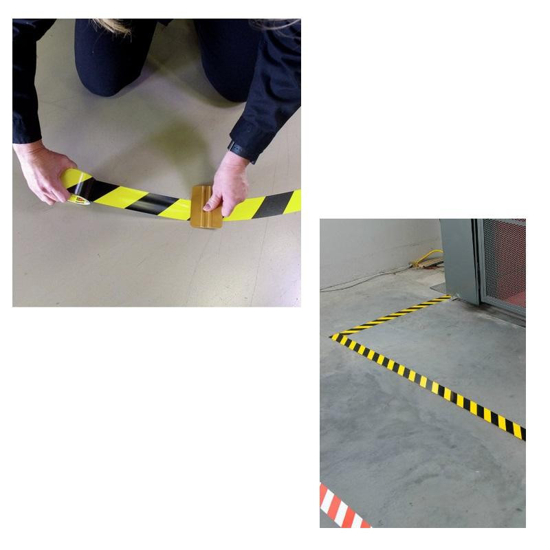 Лента для разметки ПВХ желто-черный 50ммx50м Лента для разметки ПВХ желто-черный 50ммx50м