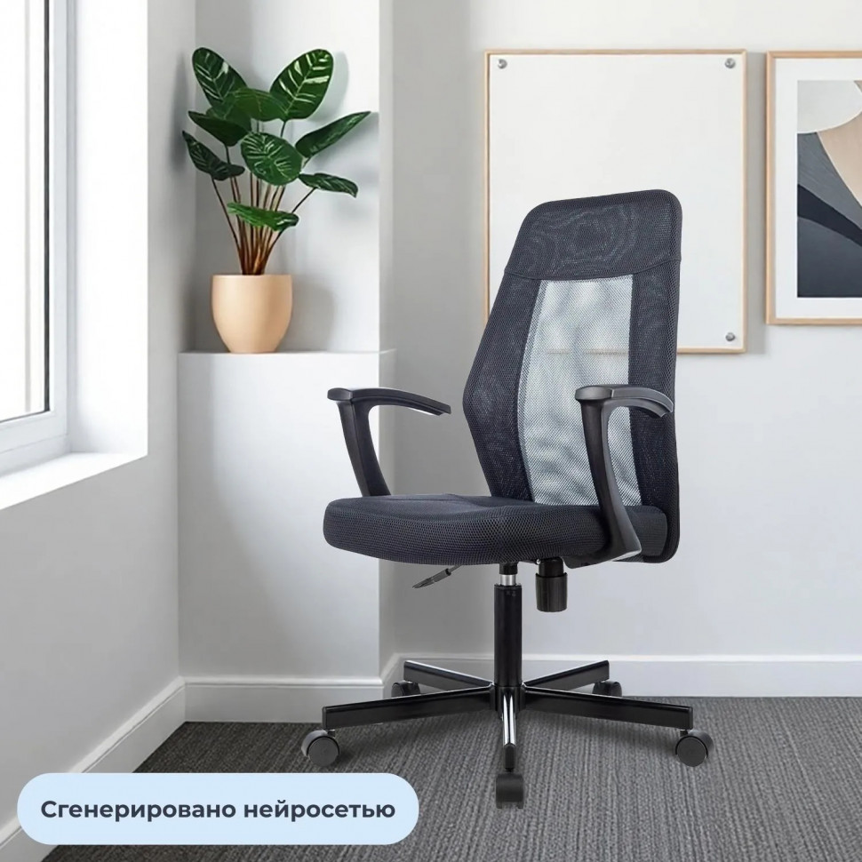 Кресло VB_EChair 225 PTW серый сетка/ткань металл