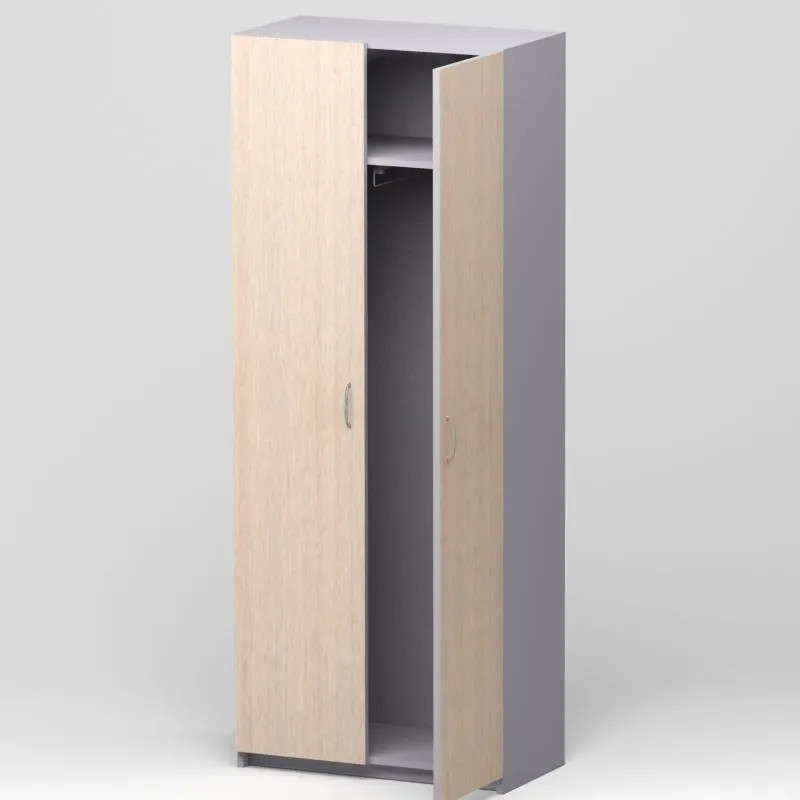 Шкаф SP Бюджет д/одежды 2555 (880,878) дуб ш.св/серый 1810(430/030)