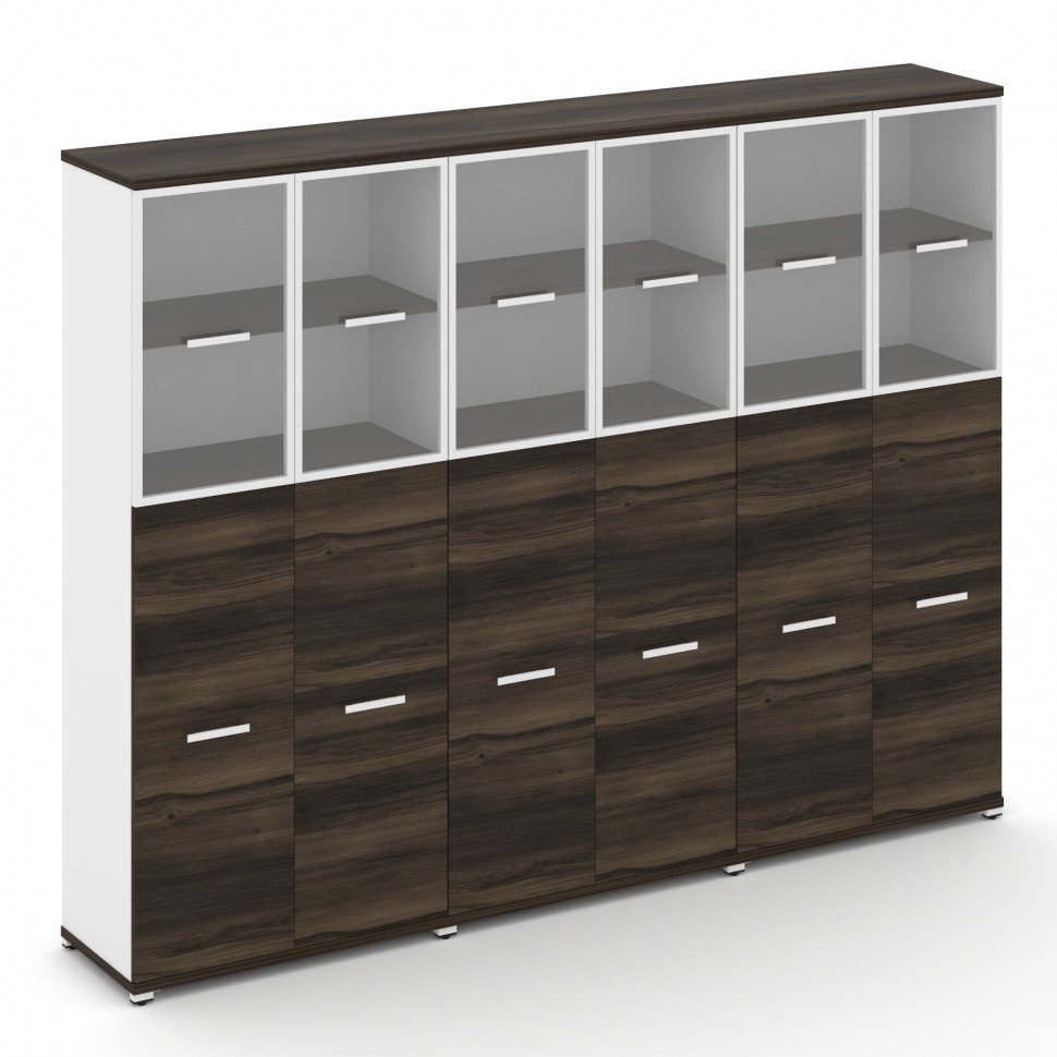 Concept Шкаф 3 широкие секции, 5 ниш CN.STS-535 RPW W Дуб Мали/Белый Бриллиант/Металл Белый/Прозрачн Concept Шкаф 3 широкие секции, 5 ниш CN.STS-535 RPW W Дуб Мали/Белый Бриллиант/Металл Белый/Прозрачн