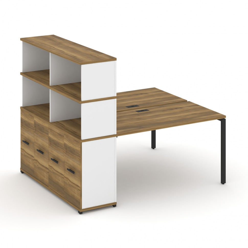 Concept Рабочая станция с опорным распаш. шкафом с надставкой выс. CN.DRS-231 B Сандал Янтарный/Белы Concept Рабочая станция с опорным распаш. шкафом с надставкой выс. CN.DRS-231 B Сандал Янтарный/Белы