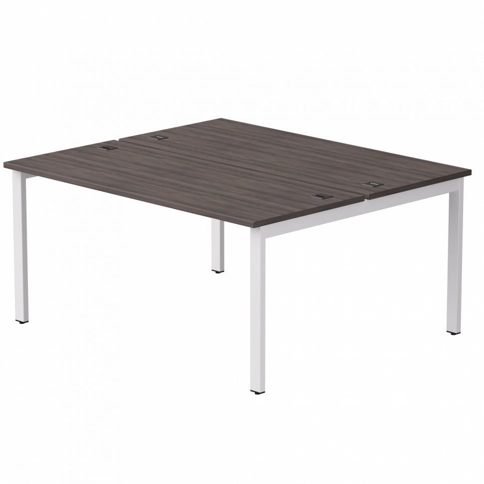 Бенч-система на 2 места Everprof EVO (ЭВО) на металлокаркасе 1580х670(1370)x755 Дуб Пасадена/Белый