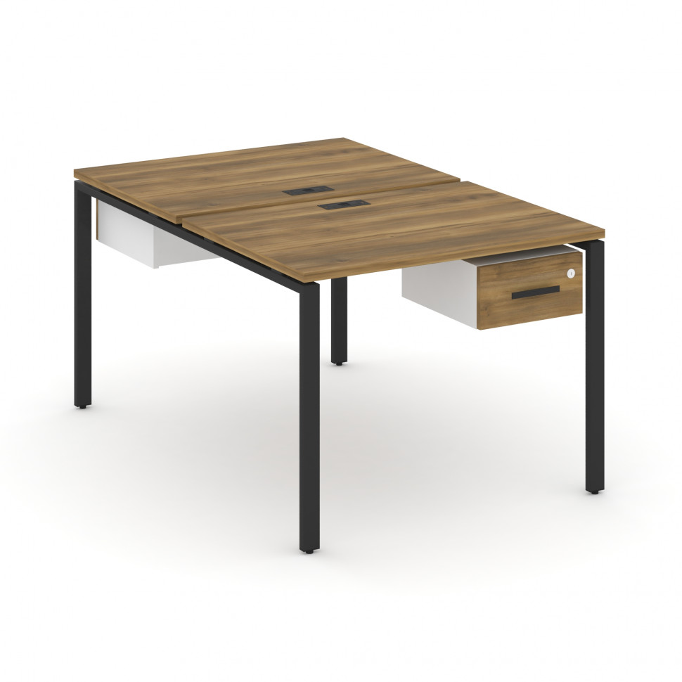 Concept Рабочая станция 2 сторонняя с подвесными тумбами на 2 места CN.DRS-109 B Сандал Янтарный/Бел Concept Рабочая станция 2 сторонняя с подвесными тумбами на 2 места CN.DRS-109 B Сандал Янтарный/Бел