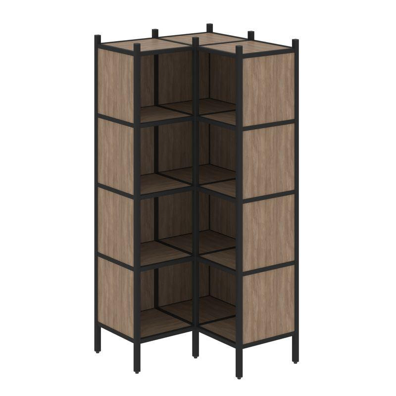 Loft Угловой внутренний стеллаж VR.L-31 Дуб Аризона/Металл Черный 862*862*1869 Loft Угловой внутренний стеллаж VR.L-31 Дуб Аризона/Металл Черный 862*862*1869