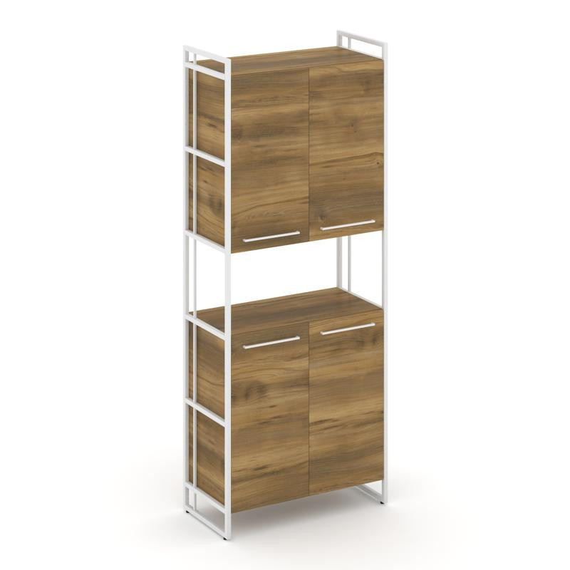 Rift Шкаф 5 ниш широкий RF.SS-52 Сандал Янтарный/Металл Белый/Белый Ручки 798*396*2010