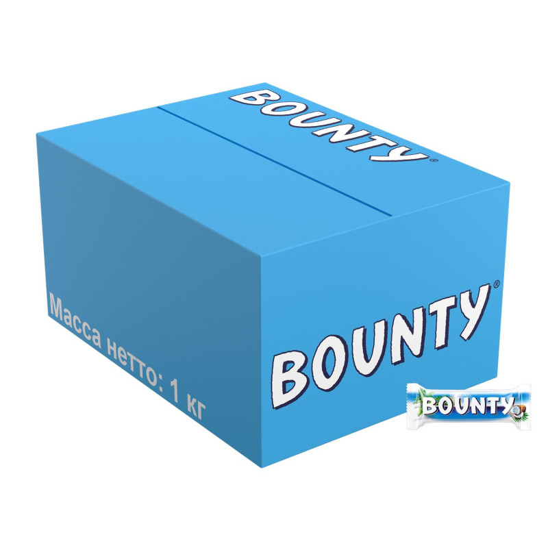 Шоколадный батончик Bounty мини, 1кг