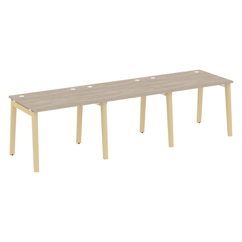 Onix Wood Рабочая станция OW.RS-3.1.8 Дуб Аттик/Дуб Светлый/Металл Белый 2940*800*750