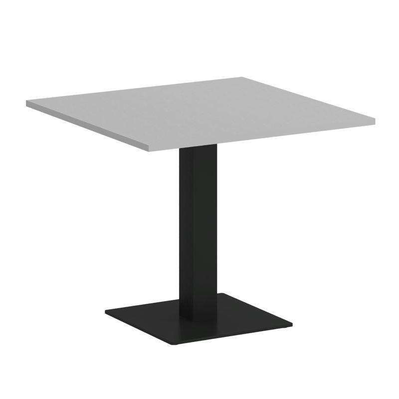 Riva Стол квадратный А.СПРГ-2 Серый/Металл Черный 900*900*750 Riva Стол квадратный А.СПРГ-2 Серый/Металл Черный 900*900*750