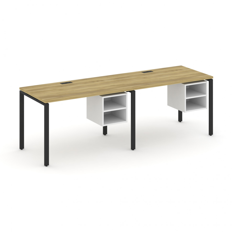 Concept Рабочая станция односторонняя с подвес. тумбами 2 места CN.ORS-106 Дуб Винченцо/Белый Брилли Concept Рабочая станция односторонняя с подвес. тумбами 2 места CN.ORS-106 Дуб Винченцо/Белый Брилли