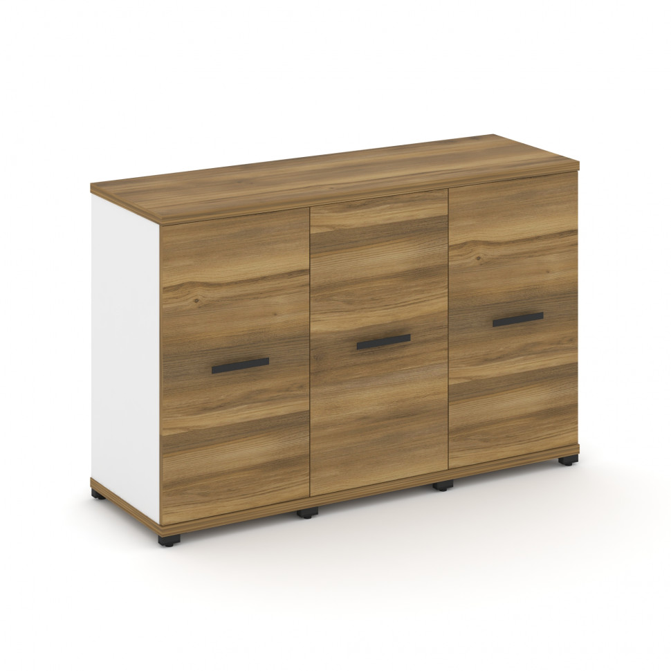 Concept Шкаф 3 узкие секции, 2 ниши CN.STU-233 B Сандал Янтарный/Белый Бриллиант/Металл Черный 1252*