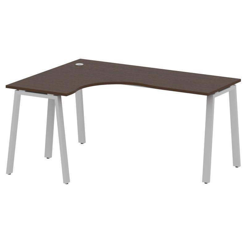 Metal System Стол криволинейный левый на А-образном м/к БА.СА-4 (L) Венге Цаво/Металл Серый 1600*120 Metal System Стол криволинейный левый на А-образном м/к БА.СА-4 (L) Венге Цаво/Металл Серый 1600*120