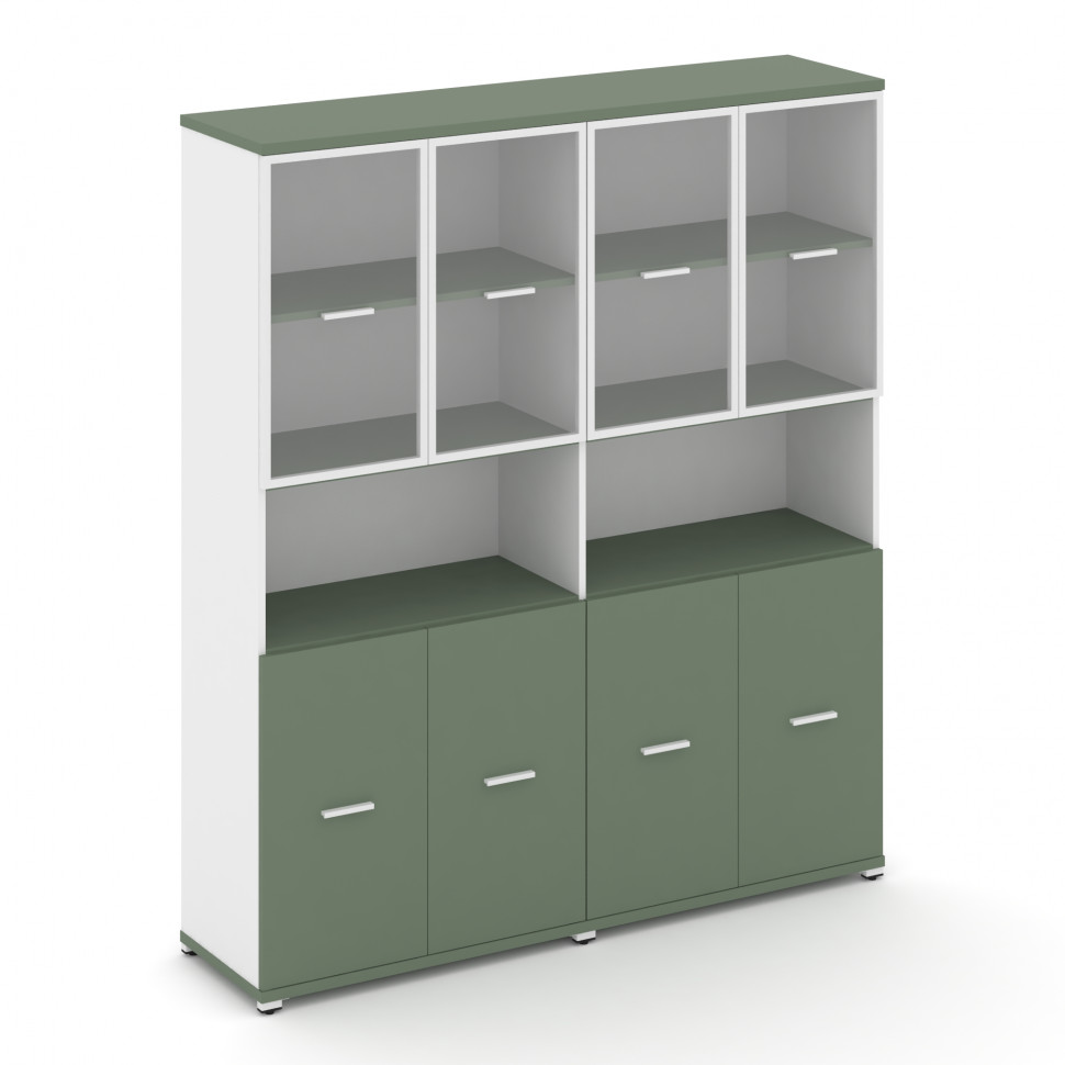 Concept Шкаф 2 широкие секции, 5 ниш CN.STS-523 RPW W Кобо/Белый Бриллиант/Металл Белый/Прозрачный 1 Concept Шкаф 2 широкие секции, 5 ниш CN.STS-523 RPW W Кобо/Белый Бриллиант/Металл Белый/Прозрачный 1