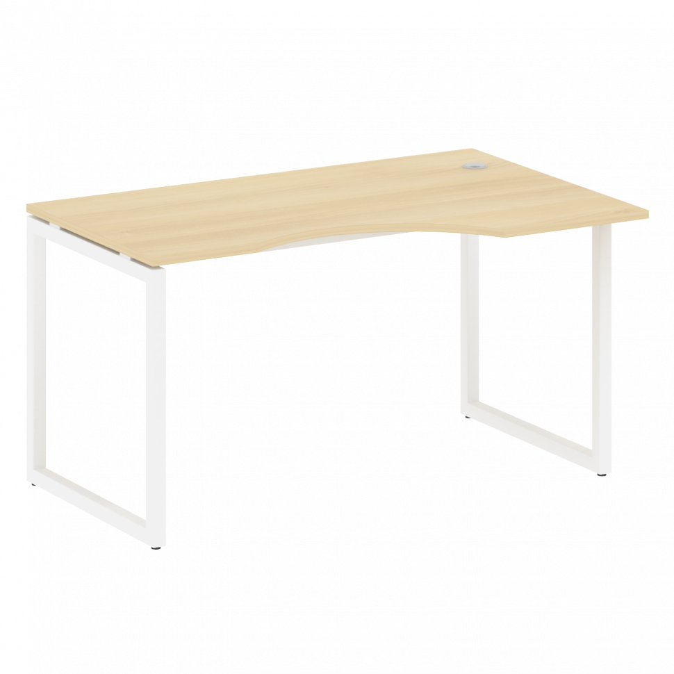 Metal System Quattro Стол криволинейный правый на О-образном м/к 40БО.СА-2 (R) Акация Лорка/Металл Б