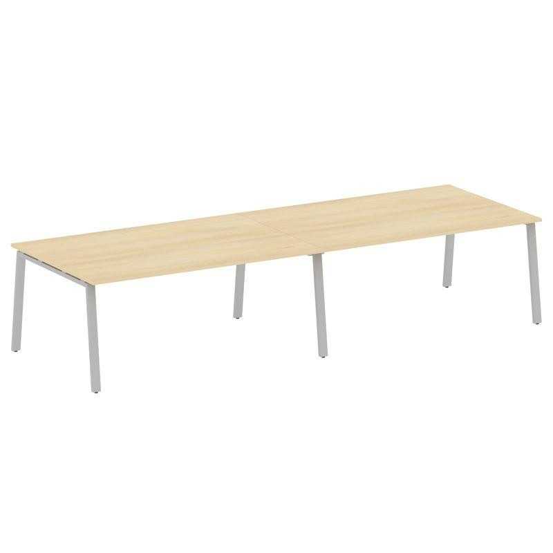 Metal System Переговорный стол (2 столешницы) на А-образном м/к БА.ПРГ-2.5 Акация Лорка/Металл Серый Metal System Переговорный стол (2 столешницы) на А-образном м/к БА.ПРГ-2.5 Акация Лорка/Металл Серый