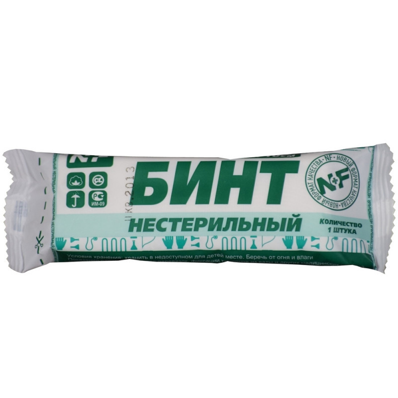 Перевяз. ср-ва Бинт нестер. 5мх10см, пл.28г Ньюфарм, (инд. уп.) ШК80872 Перевяз. ср-ва Бинт нестер. 5мх10см, пл.28г Ньюфарм, (инд. уп.) ШК80872