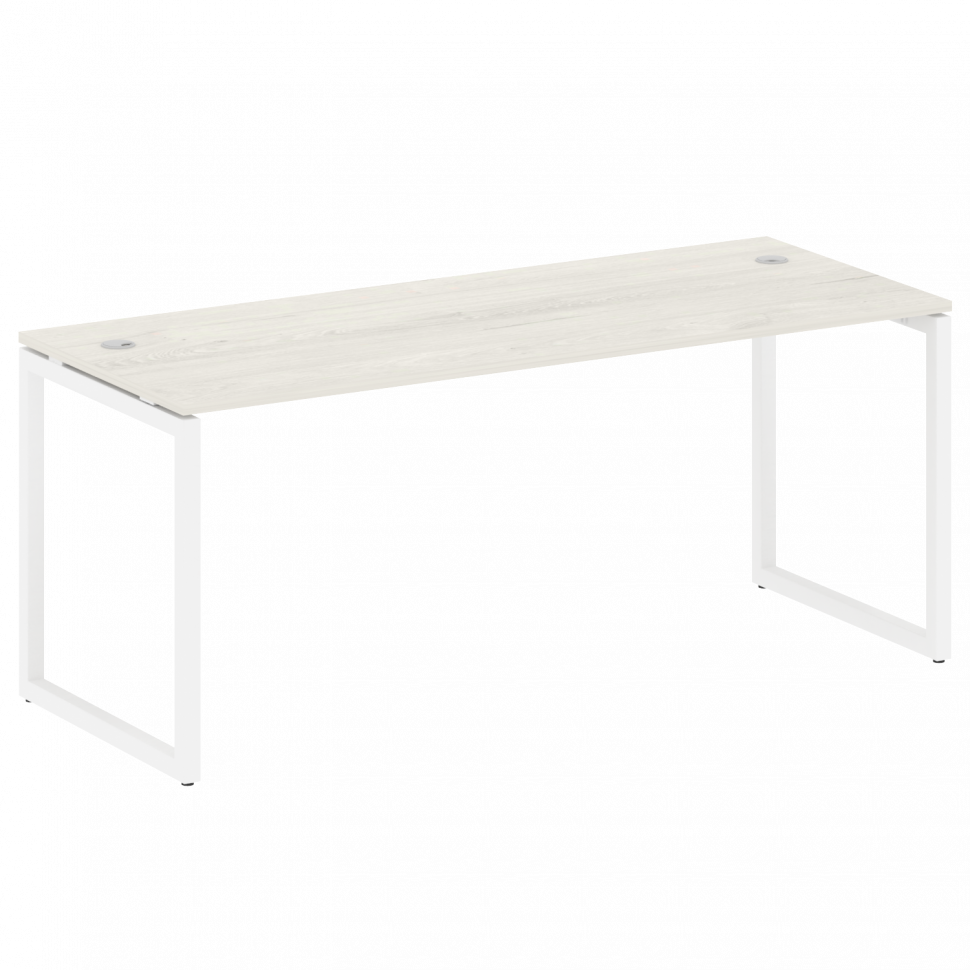Metal System Quattro Стол письменный на О-образном м/к 40БО.СП-5 Дуб Наварра/Металл Белый 1800*720*7 Metal System Quattro Стол письменный на О-образном м/к 40БО.СП-5 Дуб Наварра/Металл Белый 1800*720*7
