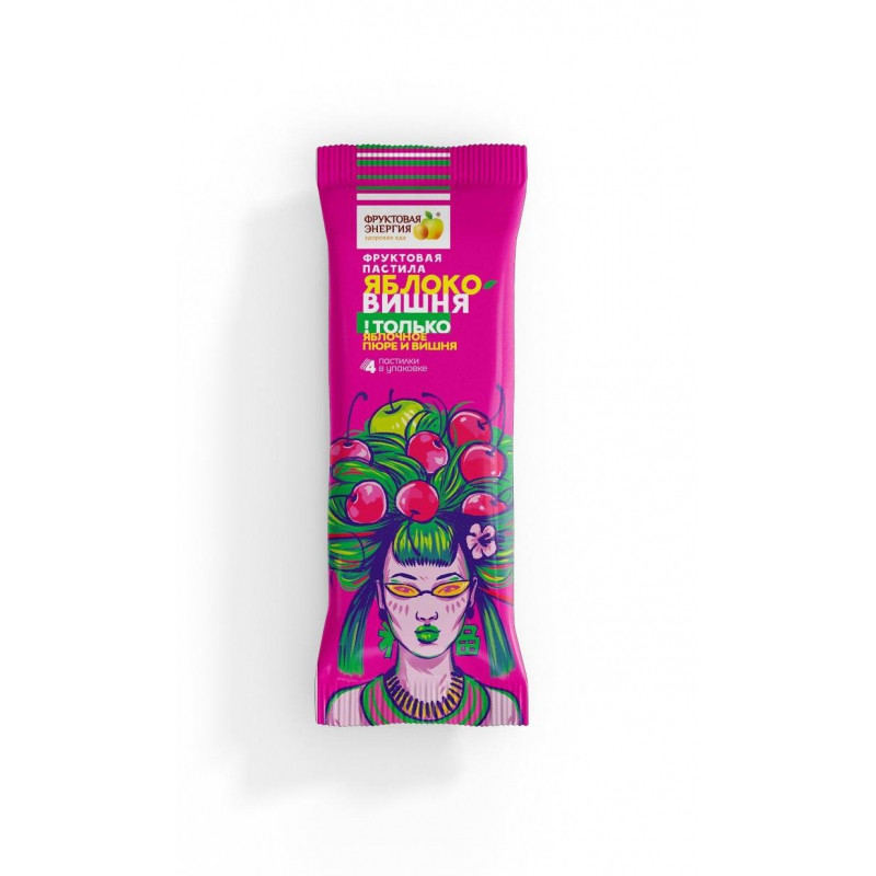Пастила Фрутилад Фруктовая яблочная с вишней, 30гx12шт/уп