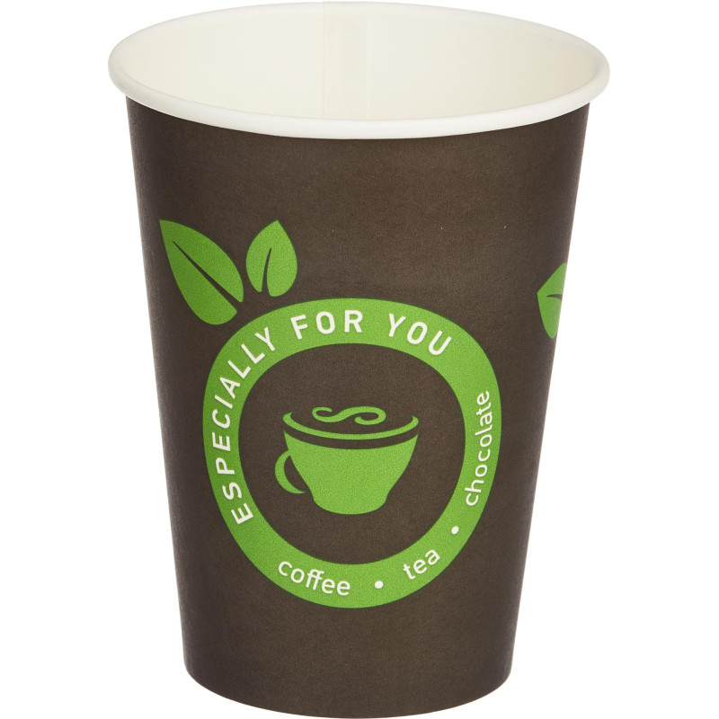 Стакан одноразовый бум 1-сл. 350 мл d-90мм Кофе с собой (MIX) 50шт/уп
