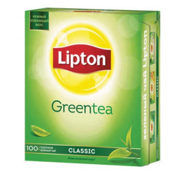 Чай LIPTON (Липтон) "Clear Green", зеленый, 100 пакетиков с ярлычками по 1,3 г, 65415224