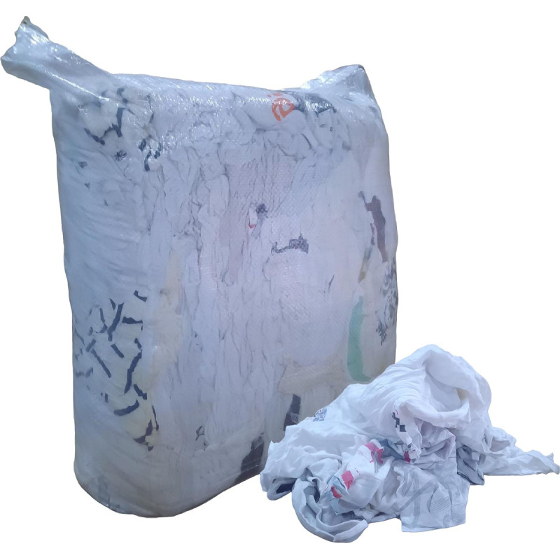 Ветошь трикотаж белый с вкраплениями_Б, 10кг