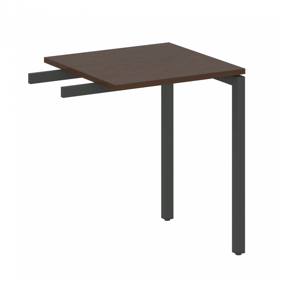Metal System Quattro Приставной элемент на П-образном м/к 40БП.ПР-1 Венге Цаво/Металл Антрацит 600*6