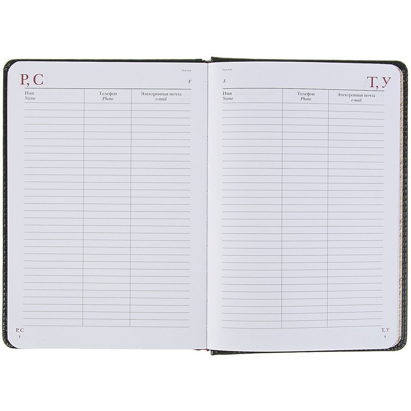 Ежедневник недатированный черн,А5,145х205мм,136л, Sidney NEBRASKA 3-128/02