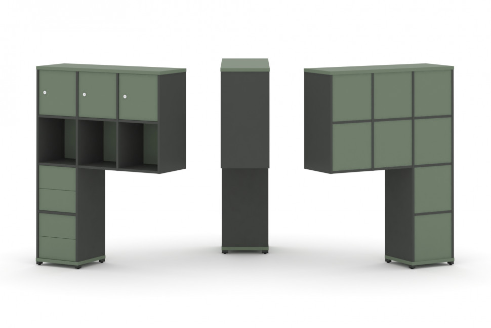 Concept Надставка высокая CN.ONV-006 Кобо/Антрацит/Металл Антрацит 1099*350*1486