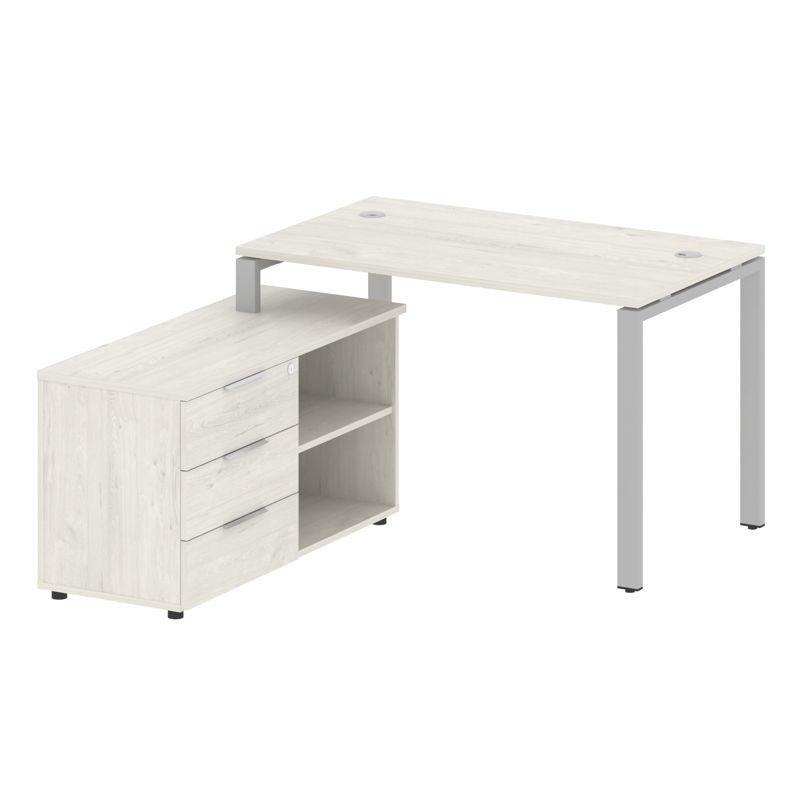 Metal System Рабочая станция с тумбой на П-образном м/к БП.РС-СТС-2.2 (L) Дуб Наварра/Металл Серый 1 Metal System Рабочая станция с тумбой на П-образном м/к БП.РС-СТС-2.2 (L) Дуб Наварра/Металл Серый 1