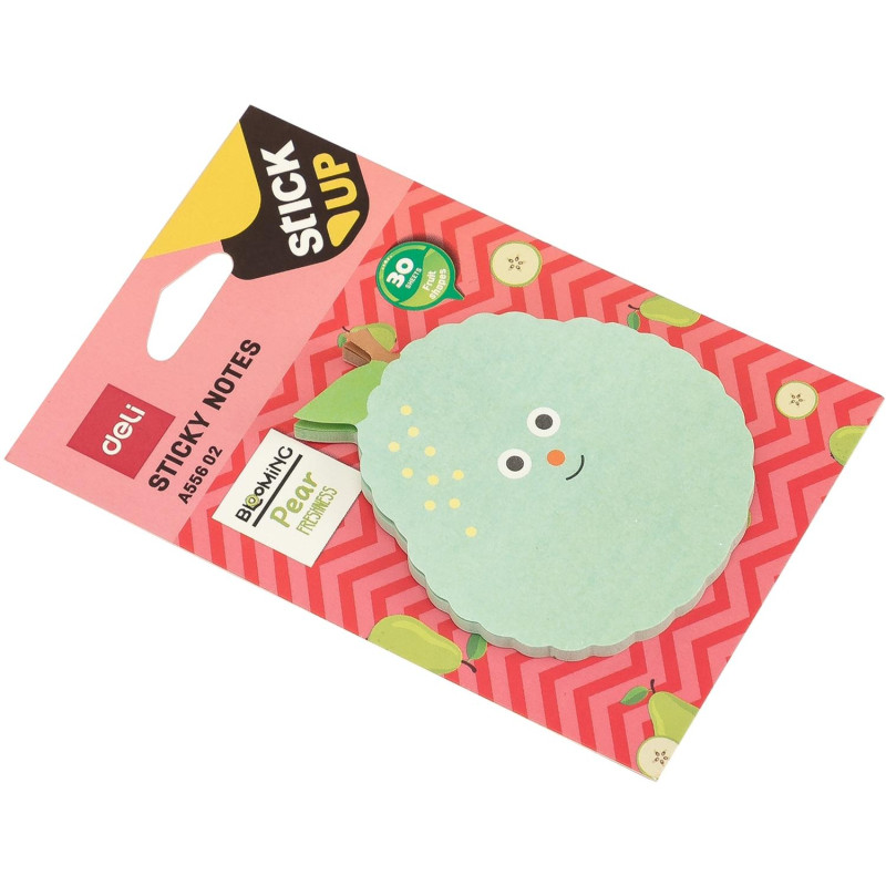 Стикеры с клеевым краем Deli 76х76 мм,30 листов,цвет и форма в асс-те 