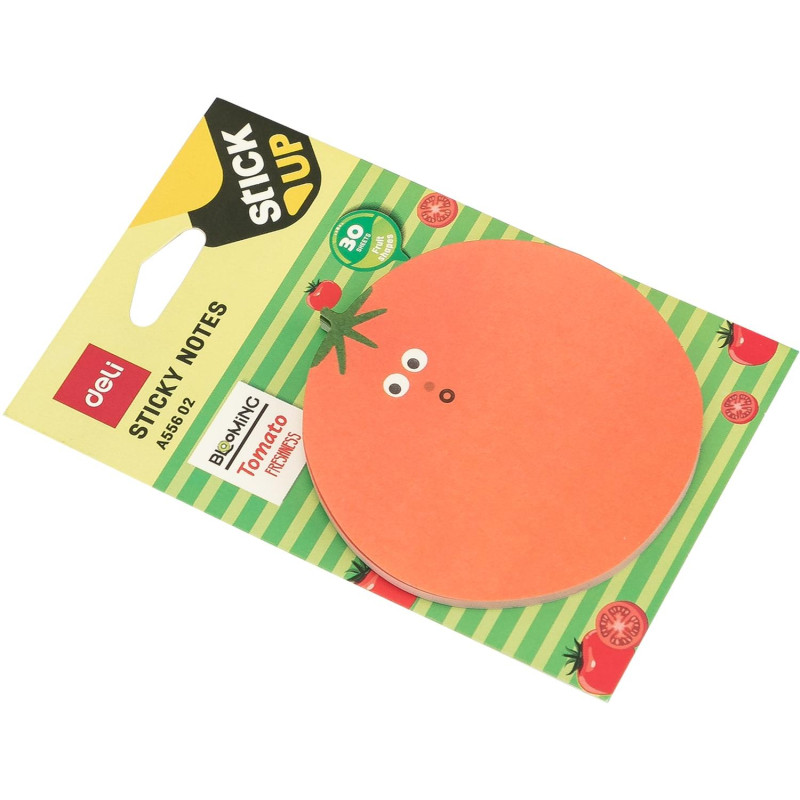 Стикеры с клеевым краем Deli 76х76 мм,30 листов,цвет и форма в асс-те 