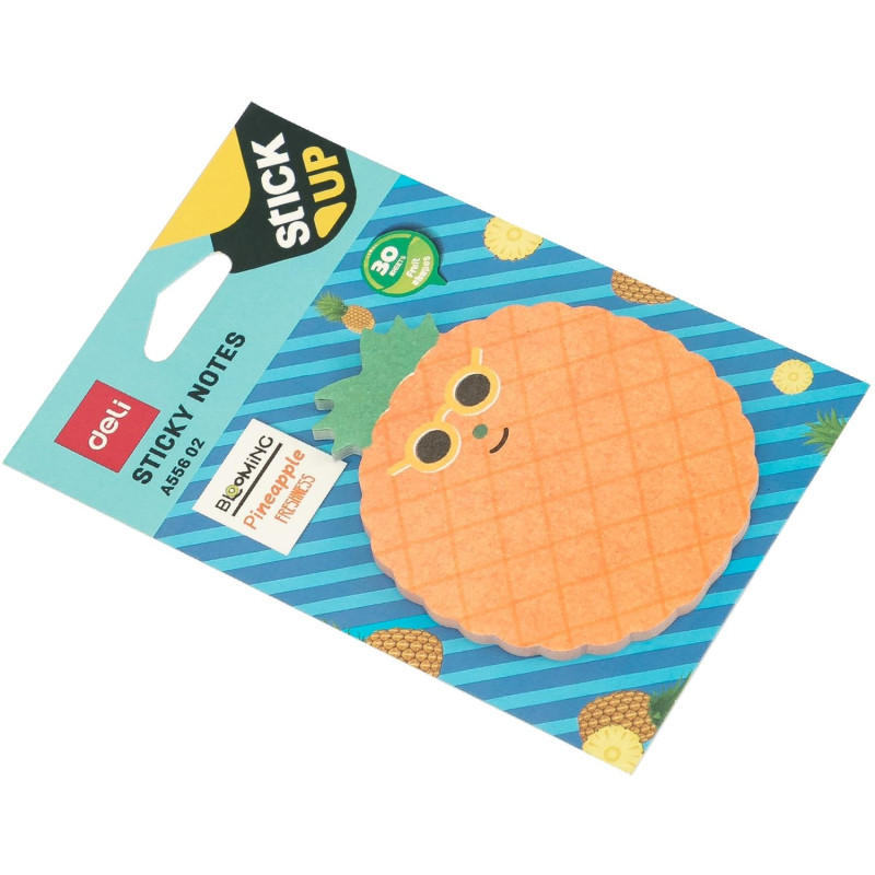 Стикеры с клеевым краем Deli 76х76 мм,30 листов,цвет и форма в асс-те 