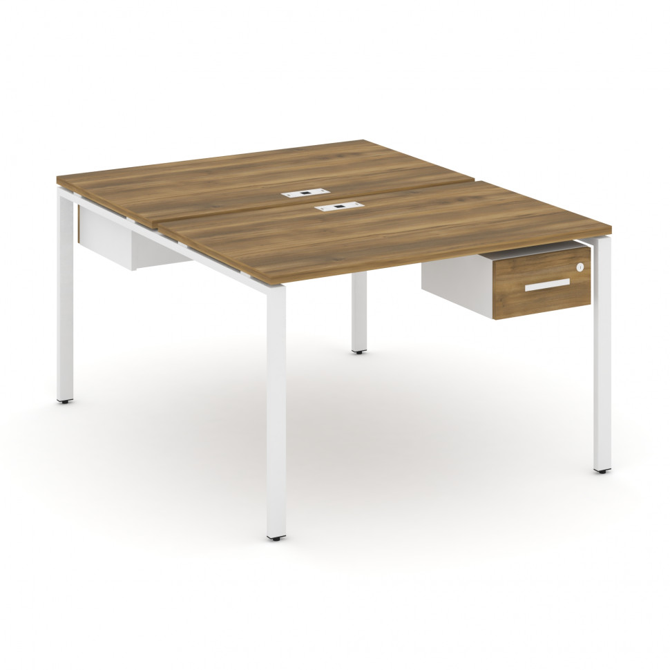 Concept Рабочая станция 2 сторонняя с подвесными тумбами на 2 места CN.DRS-110 W Сандал Янтарный/Бел Concept Рабочая станция 2 сторонняя с подвесными тумбами на 2 места CN.DRS-110 W Сандал Янтарный/Бел