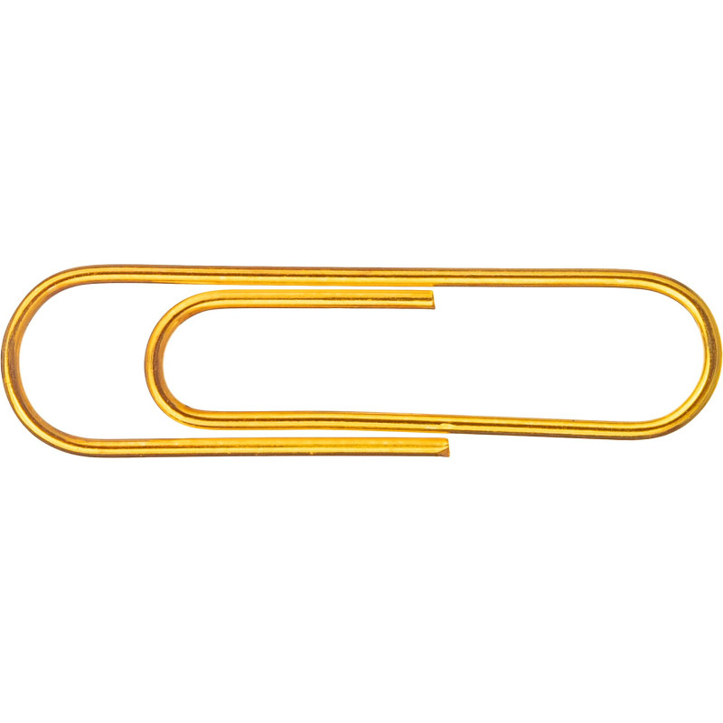 Скрепки Attache омедненные, 28 мм,негофрированные, золотистые, 100 шт/уп