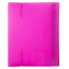 Тетрадь на кольцах А5 175х220 мм, 120 л., пластик, клетка, с резинкой, BRAUBERG, розовая, 403572