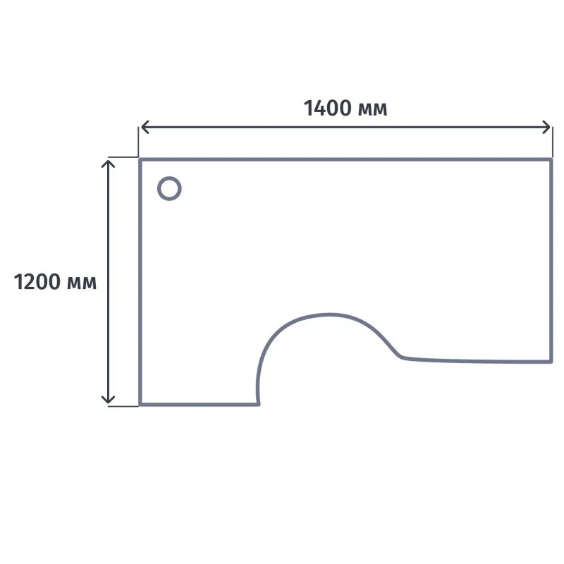 Стол эргономичный Easy One 22/22 левый (1400x1200x740мм) орех new