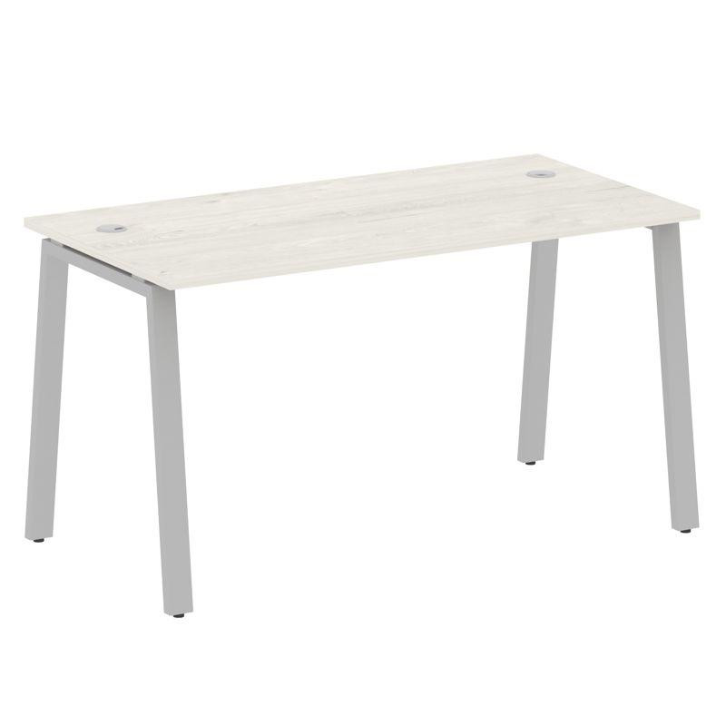 Metal System Стол письменный на А-образном м/к БА.СП-3 Дуб Наварра/Металл Серый 1400*720*750