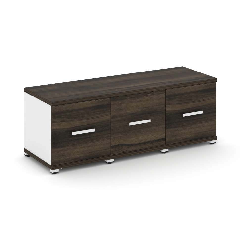 Concept Шкаф 3 узкие секции, 1 ниша CN.STU-133 W Дуб Мали/Белый Бриллиант/Металл Белый 1252*420*450