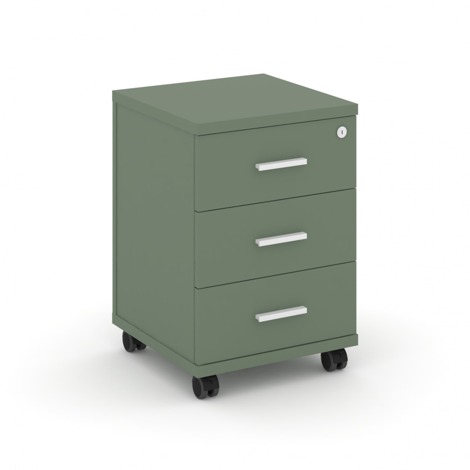 Concept Тумба мобильная 3 ящ. CN.TUM-003 W Кобо/Металл Белый 420*420*615