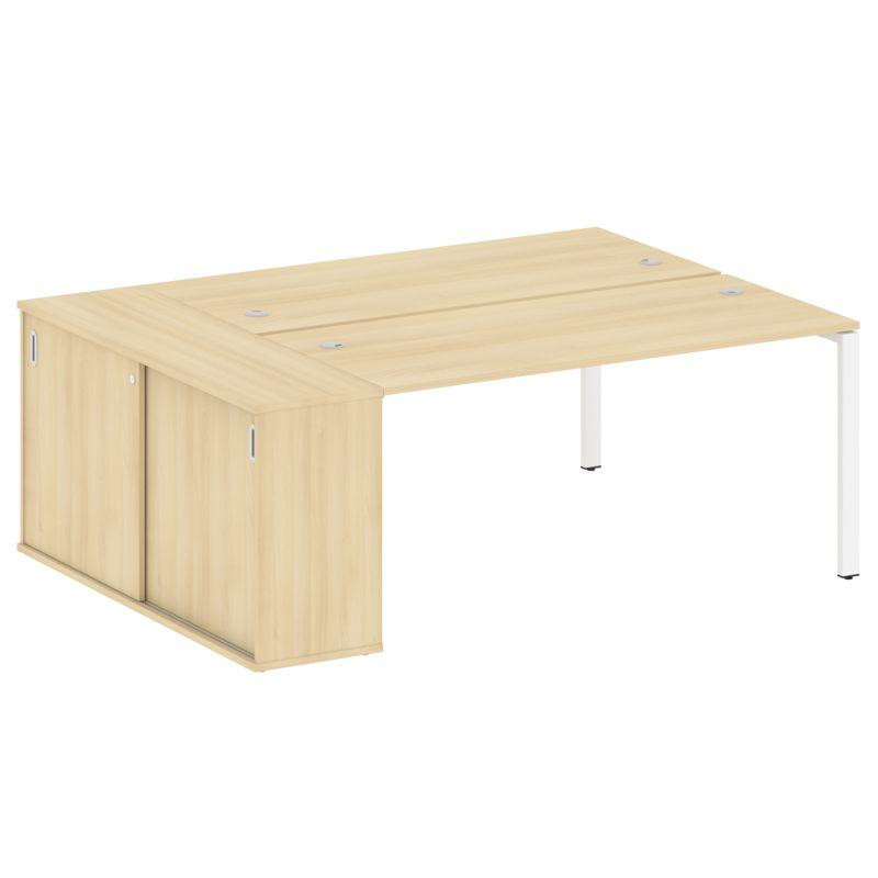 Metal System Рабочая станция с шкафом-купе на П-образном м/к БП.РС-СШК-1.4 Т Акация Лорка/Металл Бел Metal System Рабочая станция с шкафом-купе на П-образном м/к БП.РС-СШК-1.4 Т Акация Лорка/Металл Бел